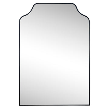Lindie 24 in. W x 36 in. H Medium Scalloped-Top Metal Framed Wall Mounted Mirror - JONATHAN Y